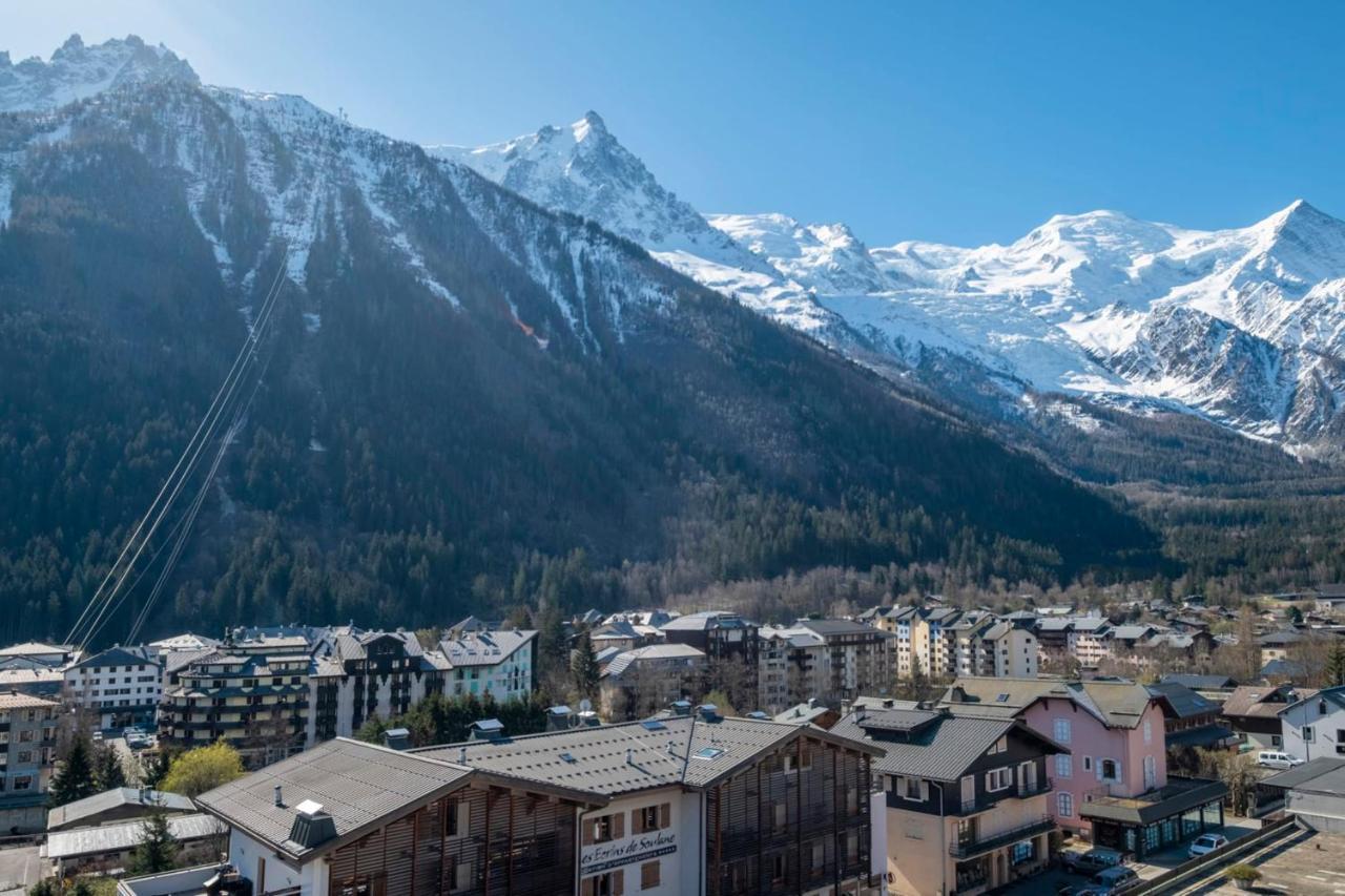 Modern Studio With Mont Blanc View And Pool Σαμονί Εξωτερικό φωτογραφία